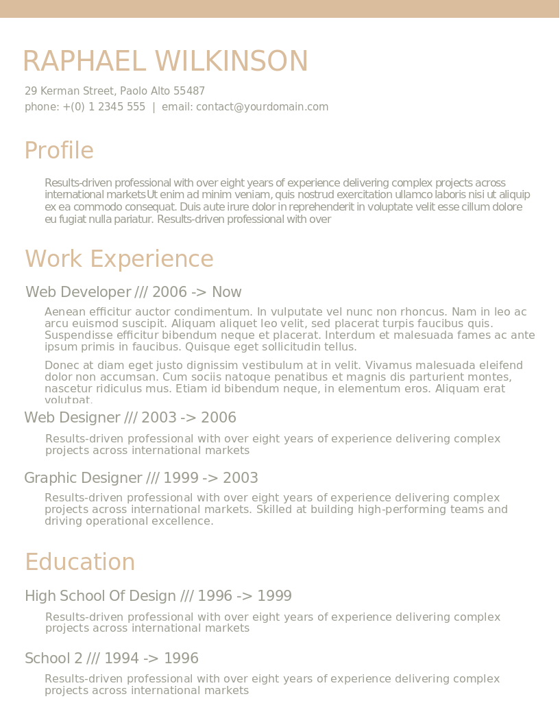 Crafty and Casual CV – anteprima